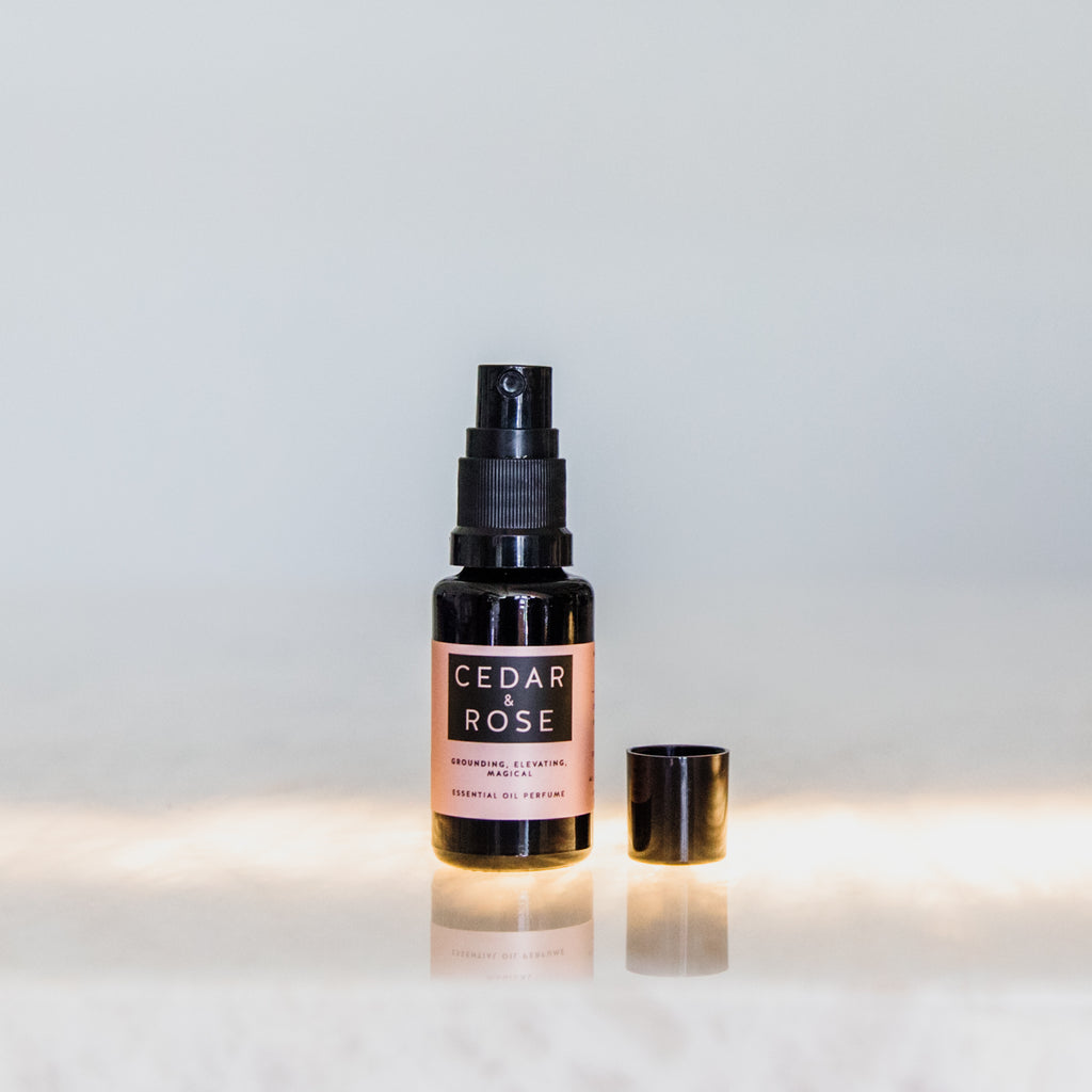 Cedar & Rose Mist: Essential Oil Perfume Mist