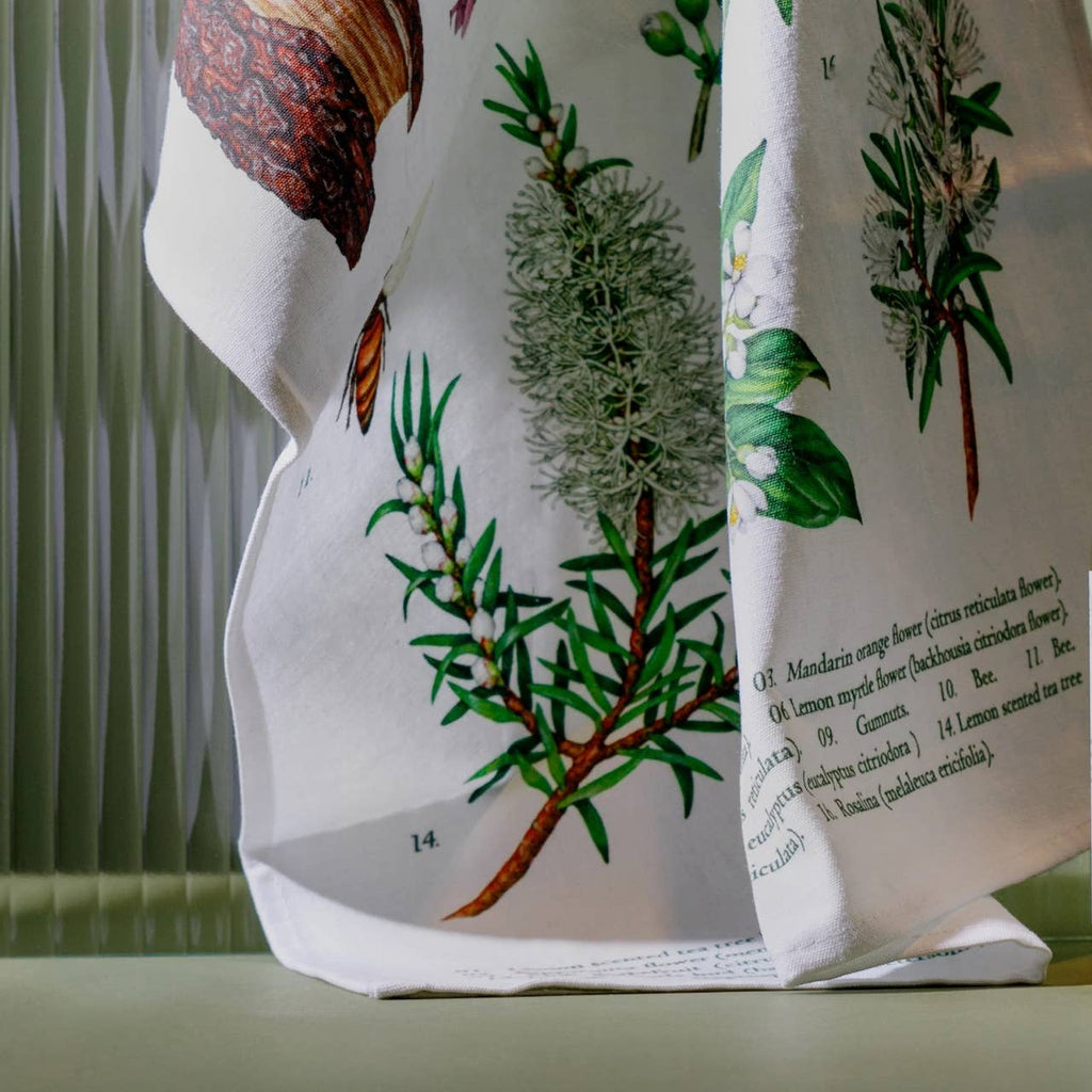 Linen & Cotton Terra Botanical Tea Towel