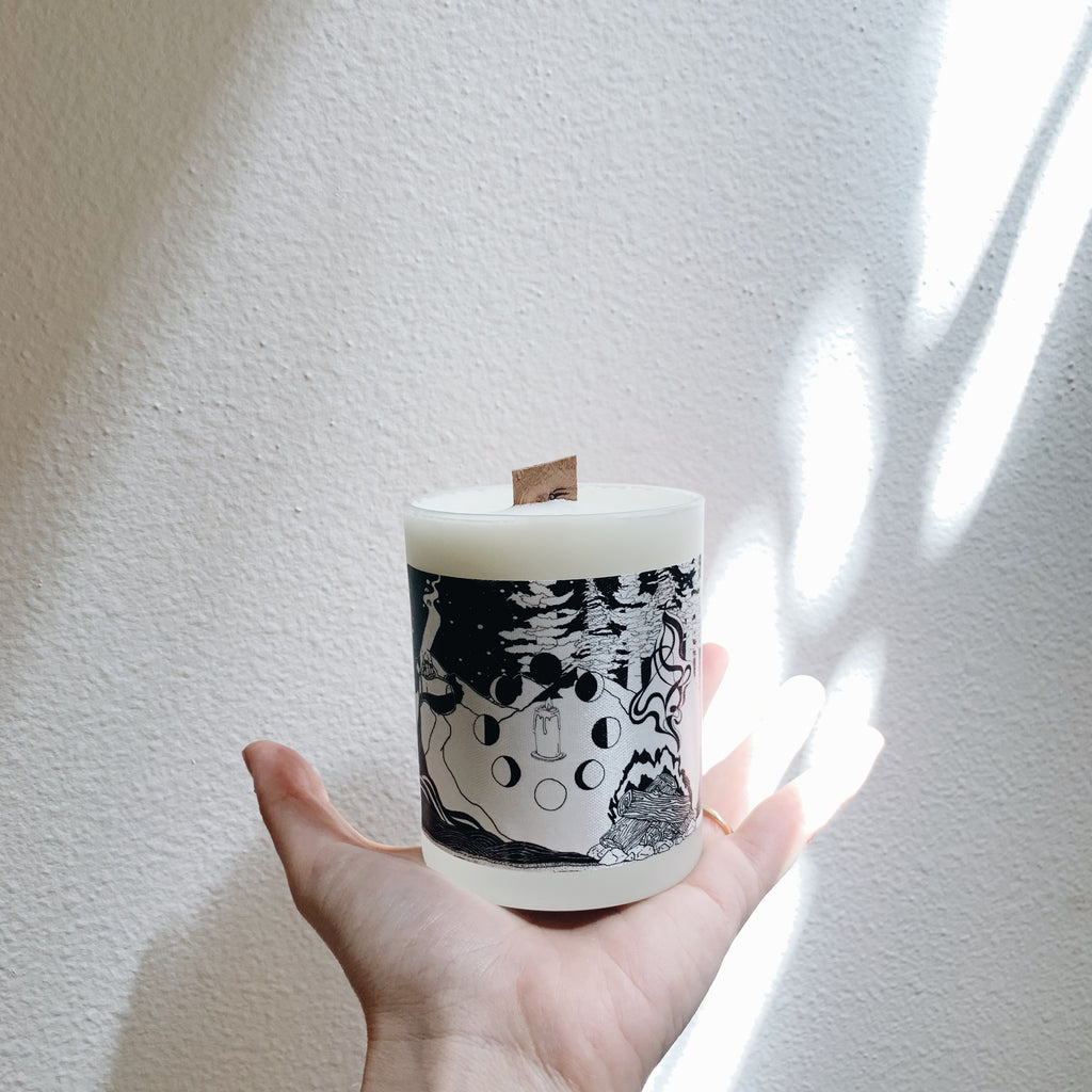 Ritual Candle with Elemental Design