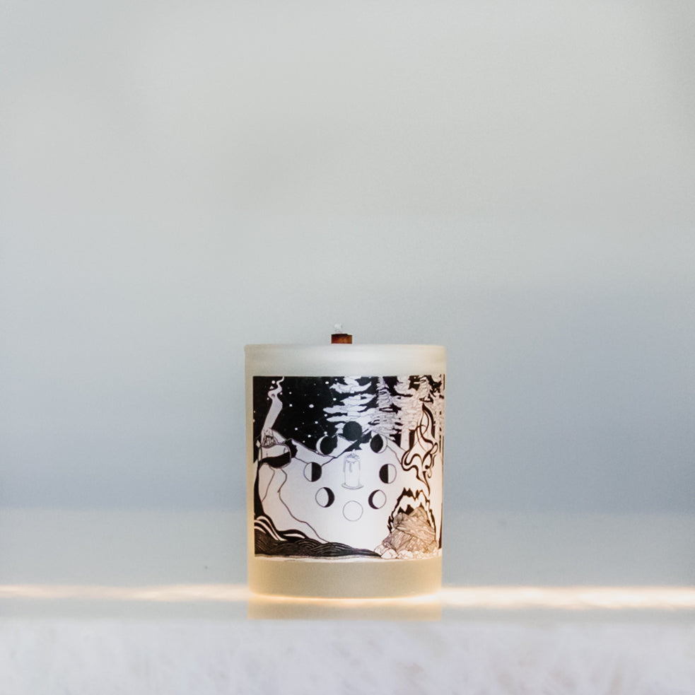 Elemental Shell Candle Ritual Candle with Elemental Design | Roots & Crowns