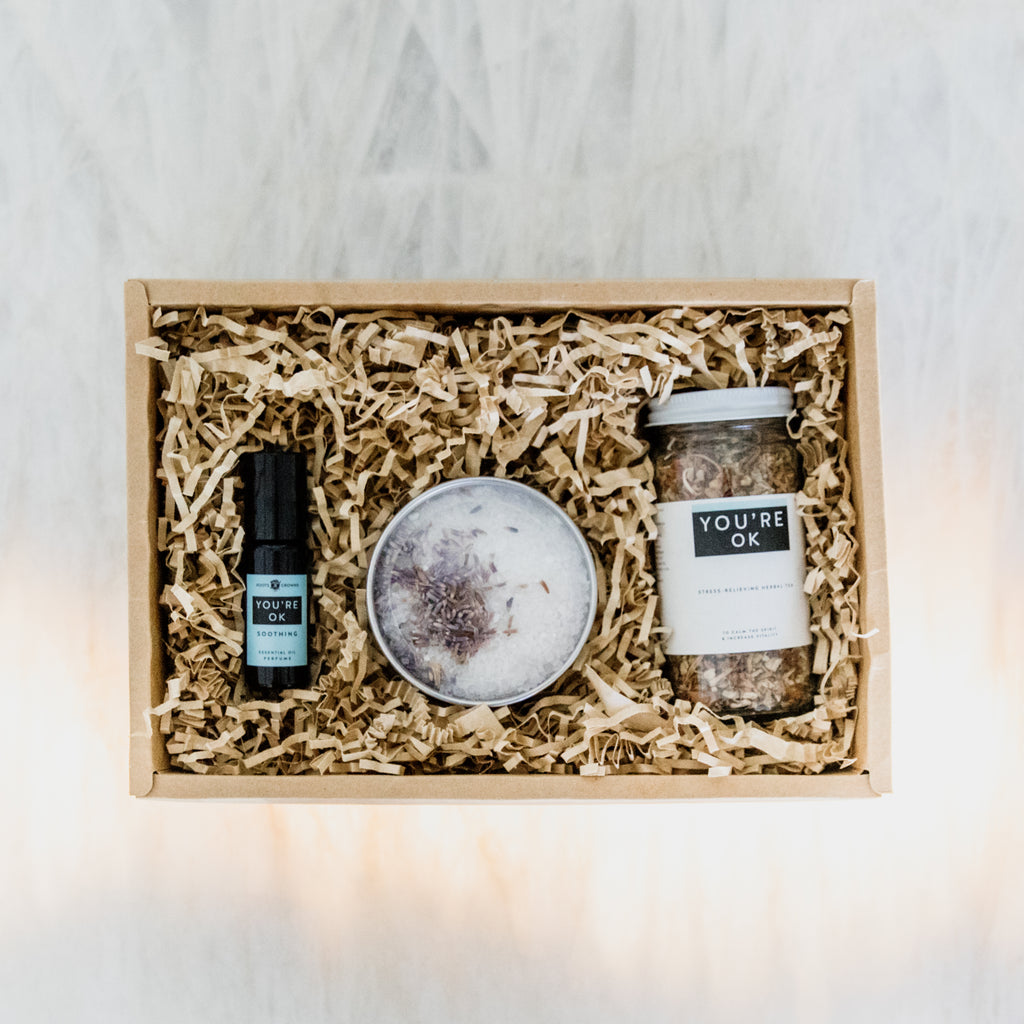 You're Ok Bundle: Tincture or Tea Blend, Bath Salts, & Aromatherapy Oil