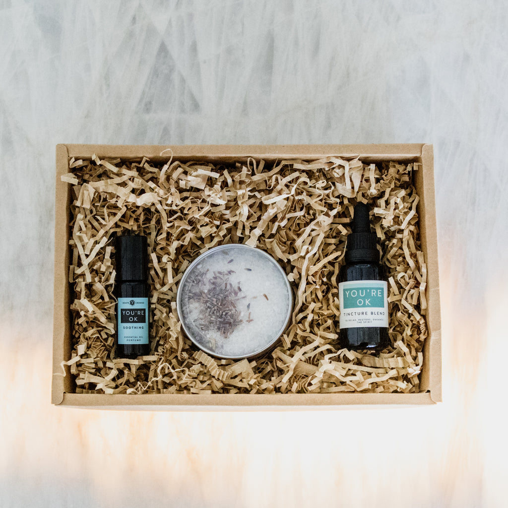 You're Ok Bundle: Tincture or Tea Blend, Bath Salts, & Aromatherapy Oil